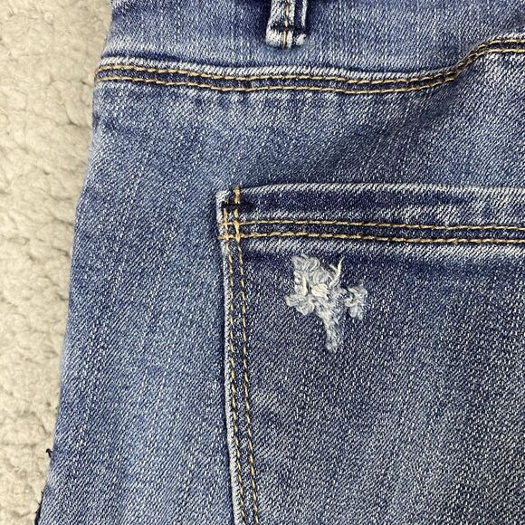 White House Black Market Skimmer Jeans Womens 4 Distressed Ankle Cuff 30x30 WHBM - Picture 8 of 16